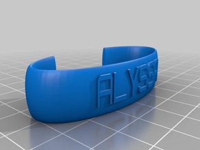 bracelet-alyssa-a55b25w15 bracelets customized 3d print model - Mito3D