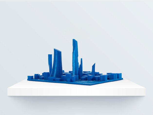 skyline buildings structures architecture bq city 3D print model - Mito3D
