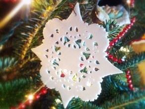 gothic snowflakes decor ornament 3d print model - Mito3D