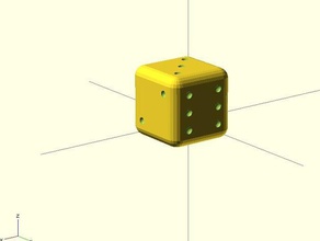 simple 6 sided dice 3d print model - Mito3D