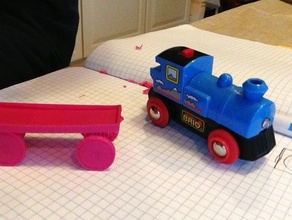 einzelne Druck-Zug-Wagen brio Holz verfolgen Größe - Spielzeug Spiel Zubehör 3d print model - Mito3D