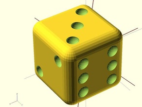 simple 6 sided dice customizer remixed 3d print model - Mito3D