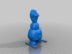 olaf people disney frozen snowman 3d print model - Mito3D