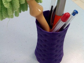 lápis vaso de dupla espiral office personalizado porta-lápis 3d print model - Mito3D