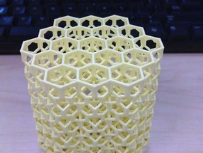 hex tray other hexagon honeycomb pen holder holdler 3d print model - Mito3D