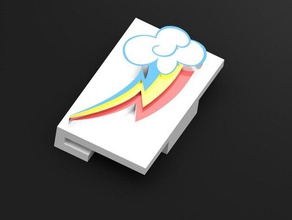 rainbow dash cutie mark correia clipe acessórios 3d print model - Mito3D