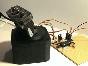 mini lyre à led pan-tilt servos 9g la robotique 3d print model - Mito3D