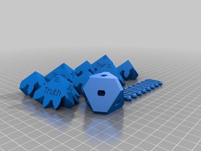 quark küp dişlileri etkileşimli sanat özelleştirilmiş 3d print model - Mito3D