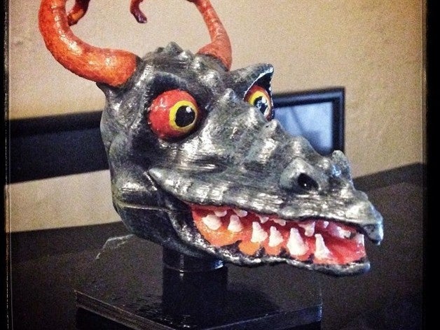 cabeça de dragão esculpir criaturas 3D print model - Mito3D
