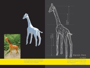 faceted giraffe other mesh scanned toy 3d print model - Mito3D