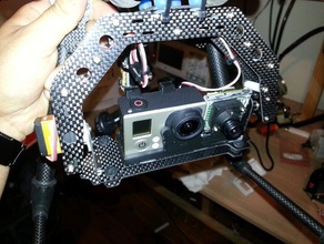 gopro 3 snap lock mont-conseil de la caisse centrale montage l'électronique caméra ccd fpv quad quadricoptère rc snaplock 3d print model - Mito3D