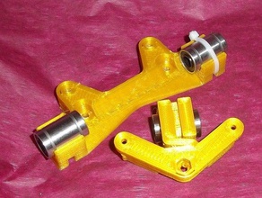 zip tie type bearing holders reprap pro huxley 3d printer parts emaker reprappro axis 3d print model - Mito3D