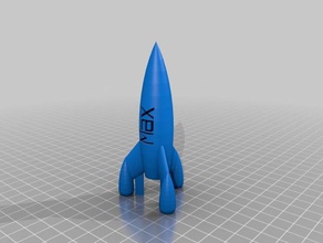 max rocket decor customized 3d print model - Mito3D