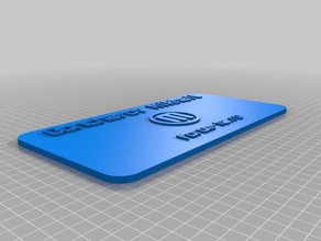 cartão de visita 2 sinais logotipos personalizado 3d print model - Mito3D