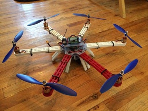 3d imprimíveis hexacopter robótica 3d-impresso 3dprinter aérea multicopter quadcopter replicator2 3d print model - Mito3D