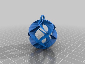 mon personnalisés spirale de la sphère ornement customizer enabled3 décor 3d print model - Mito3D