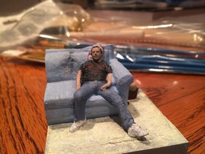 kevinator couch wearing santa hat scans replicas 3d print model - Mito3D