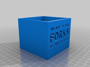 fork box containers 3d print model - Mito3D