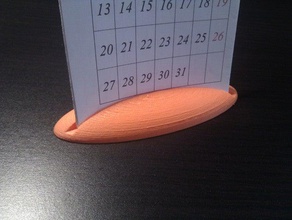 calendar support decor 3d print model - Mito3D