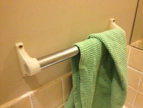 soporte de estante la toalla cuarto baño 3d print model - Mito3D