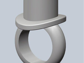 anel de dedo zylinder anéis 3d print model - Mito3D