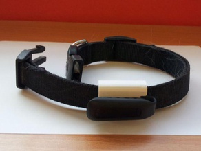 fitbit fixation dog collar pets 3d print model - Mito3D
