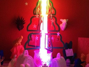 christmas tree interactive art lights 3d print model - Mito3D
