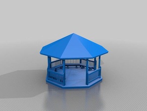 8-Seite Pavillon Gebäude Strukturen 3d print model - Mito3D