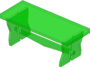table model furniture 3d print model - Mito3D