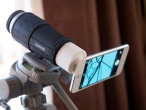 ipod touch carson lente monoculare adattatore la fotocamera digiscope g5 monoscope il teleobiettivo telophoto 3d print model - Mito3D