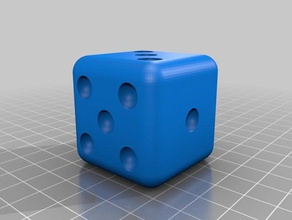 my customized 6 sided dice 3d print model - Mito3D