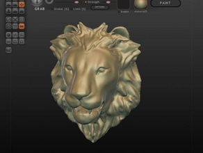 aslan başı hayvanlar 3d print model - Mito3D