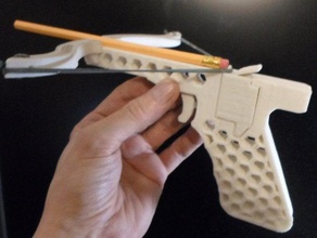 crosslock 22 1-hand-Gummi-band-powered Armbrust single print mechanischen Spielzeug 3d print model - Mito3D