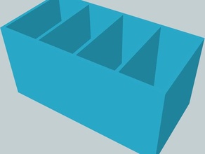 4 compartiment de la boîte outil les titulaires boîtes 3d print model - Mito3D