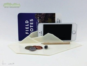green mountain Organizatör ofis budmen tasarım tasarımcı masa öğe yeşil dağlar yürüyüş ilham verdi iphone ısaac dağ silsilesi doğa kayak akıllı telefon depolama tidy vermont 3d print model - Mito3D