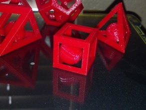 caged ball regular hexahedron cube sculptures 3d print model - Mito3D