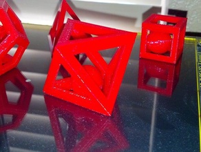 caged-ball-Oktaeder Skulpturen 3d print model - Mito3D