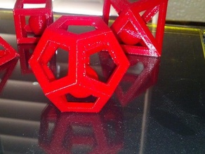 bola enjaulada dodecaedro esculturas 3d print model - Mito3D