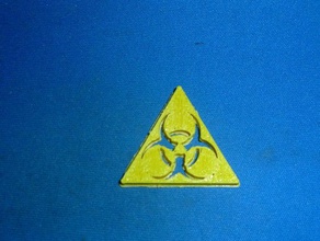 biohazard işaretler logoları 3d piktogram uyarı işareti 3d print model - Mito3D