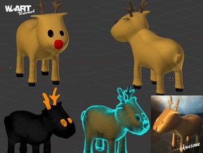 reindeer animals 3d print model - Mito3D