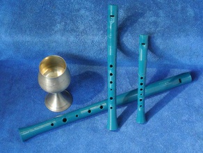 folk whistle sopranino soprano alto tenor sizes music flute instrument 3d print model - Mito3D