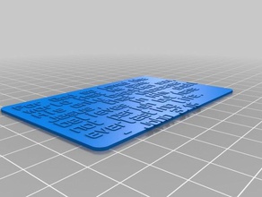 textcard - Organisation angepasst 3d print model - Mito3D