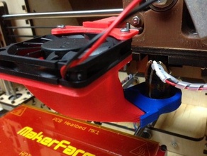 2 3 ekstruzyon soğutucu fan-holdercowling makerfarm prusa i3 sürüm d yazıcı aksesuarlar 3d print model - Mito3D