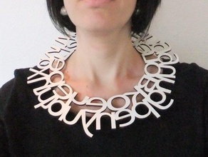 text necklace awkward turtle jewelry lasercut stupid 3d print model - Mito3D