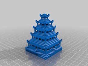 japanese pagoda buildings structures hard print slow test thor van wesemael 3d print model - Mito3D