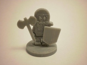 flatminis dwarf fighter toys games 3d print model - Mito3D