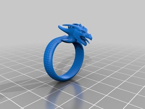 dragon ring rings 3d print model - Mito3D