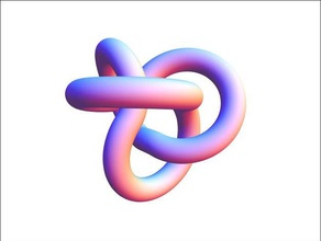asal düğüm 4 Şekil 1-8 knot matematik link fiziksel sıkı bir 3d print model - Mito3D