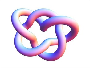 prime knot 5 1 math link physischen Knoten festen 3d print model - Mito3D