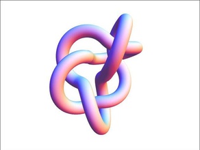 prime knot 6 1 math link physischen Knoten festen 3d print model - Mito3D